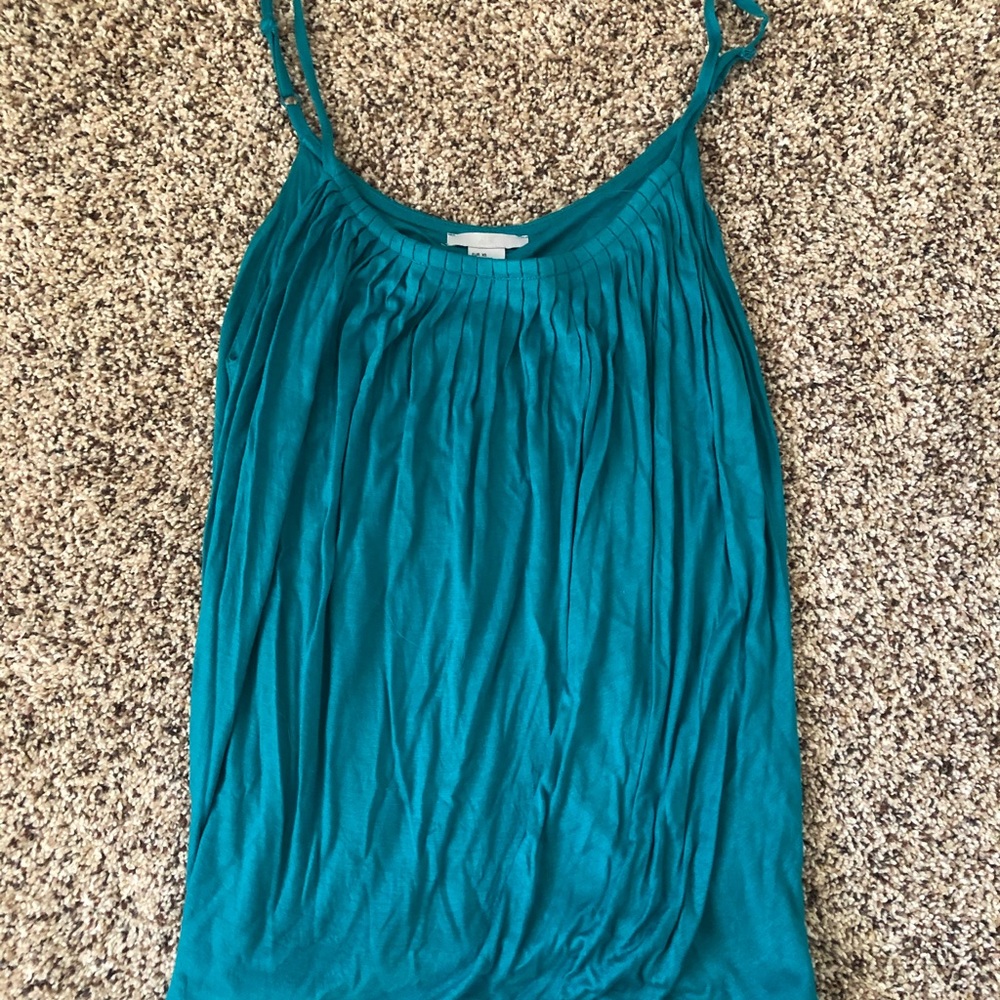 Teal spaghetti strap tank top